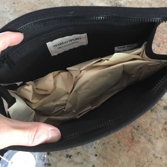 Vintage Marlo Sport Golfer Gurl Canvas Zip Top Embroidered Accessory Bag - Picture 9 of 10